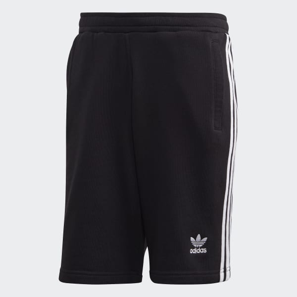 Czerń 3-Stripes Sweat Shorts FJD08
