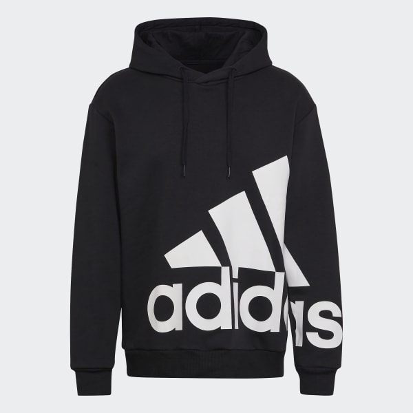 Preto Camisola com Capuz em Fleece Essentials