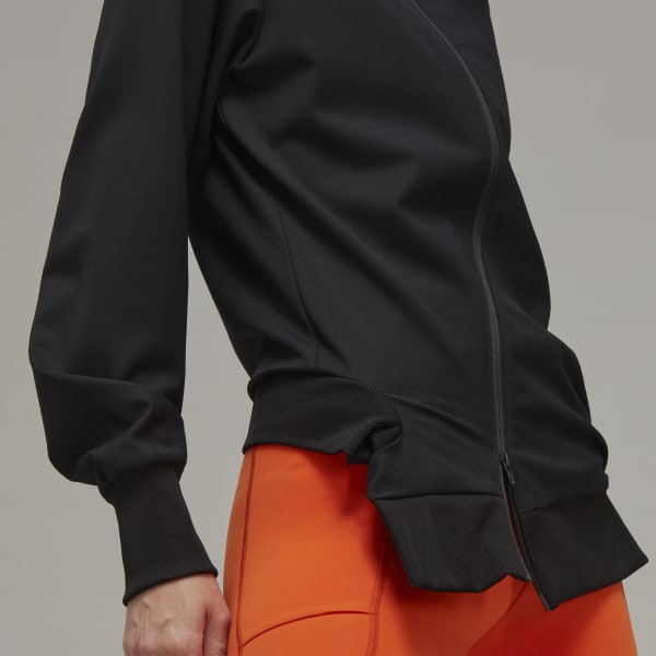 Black Classic Refined Wool Track Top QY489