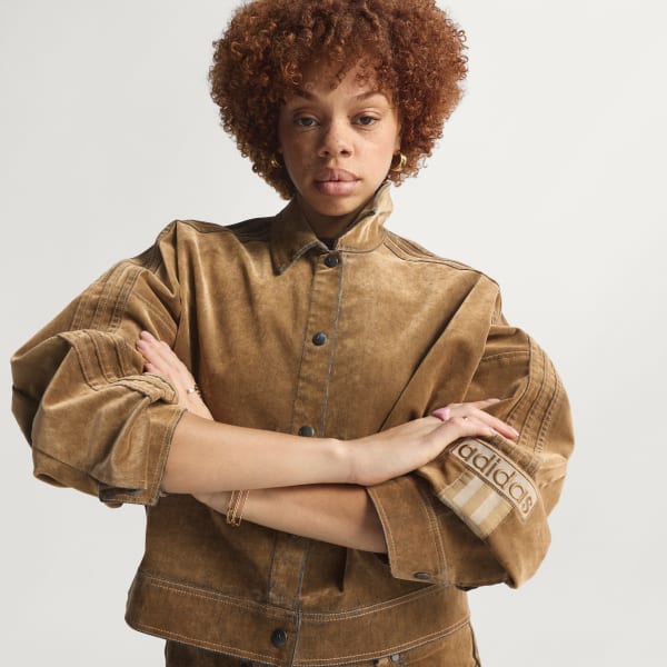 Marron Veste sergé brossé Adibreak