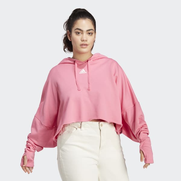 Plus size pink hoodie sale