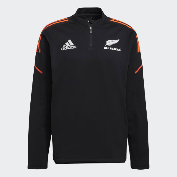 adidas All Blacks Rugby 1/4-Zip Fleece Top - Black | adidas