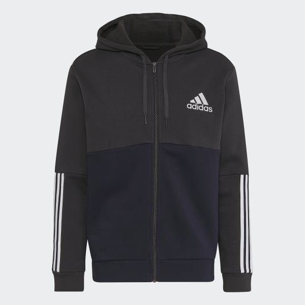 grijs Essentials Colorblock Fleece Full-Zip Hoodie V0728