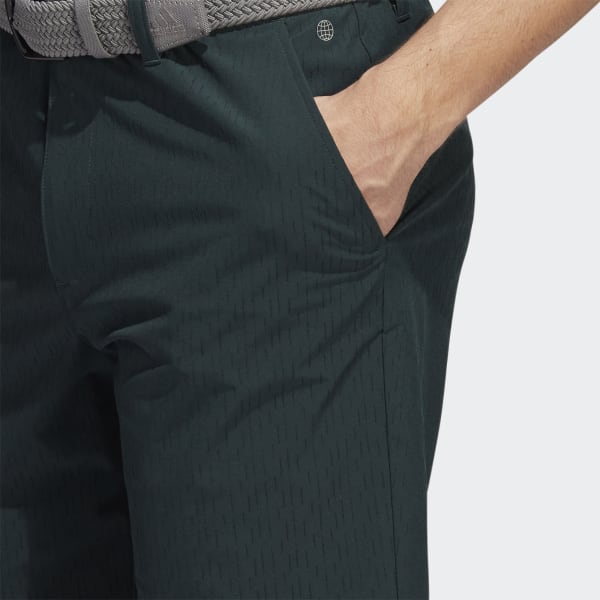Green Textured 9-Inch Shorts P1996