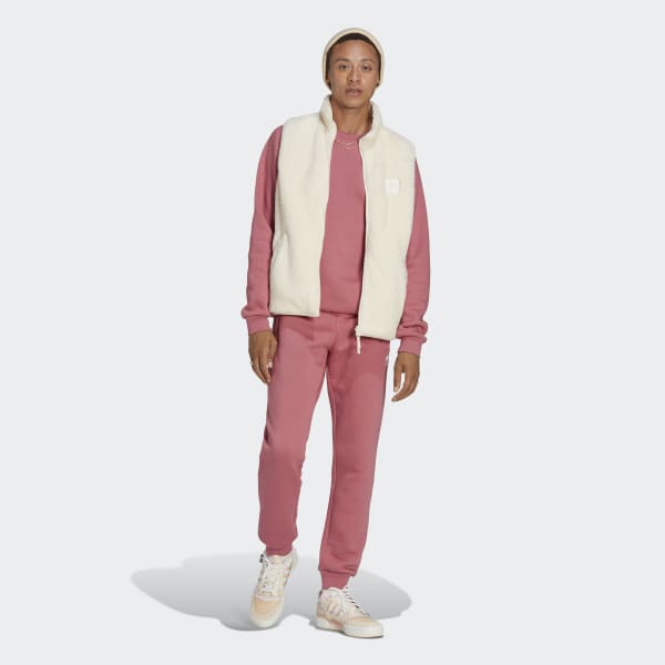 adidas Essentials+ Fluffy Fleece Reversible Vest Beige Men's