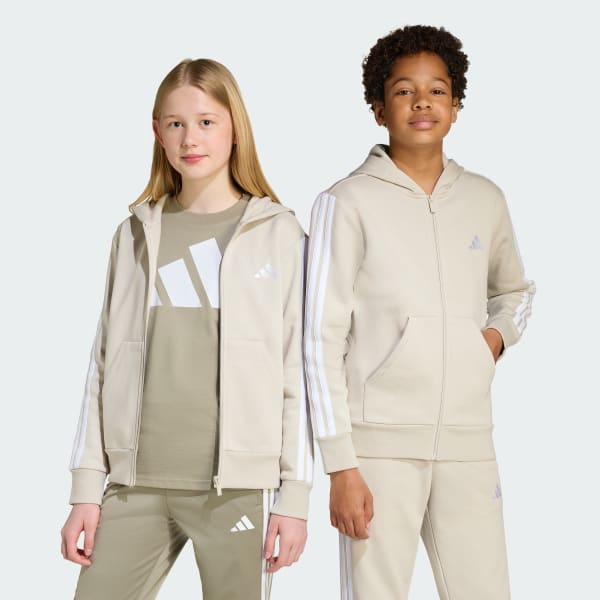 Beige Essentials Kids Kapuzenjacke