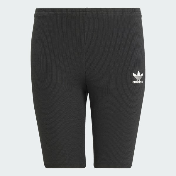 Svart Ribbed Cycling Shorts
