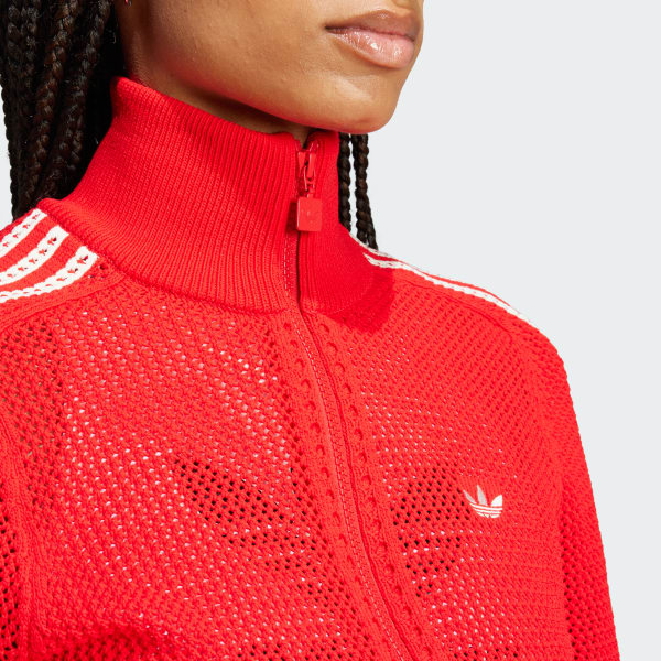 adidas Originals Premium Crochet Track Top - Red | adidas