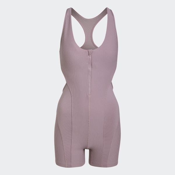 Purple Yoga For Elements Ribbed Bodysuit RB610