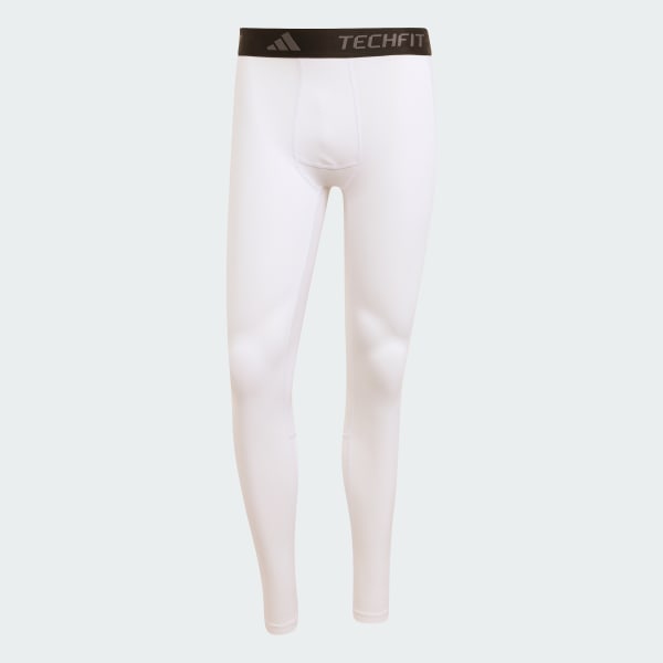 blanc Collant long de training compression TECHFIT