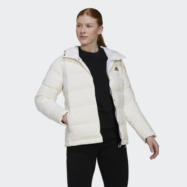 adidas Helionic Hooded Down Jacket - White | Women\'s Hiking | adidas US | Jacken
