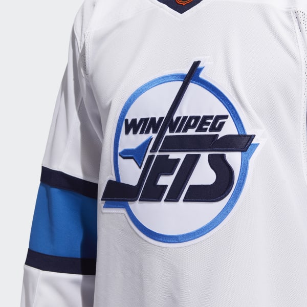 adidas Jets Authentic Reverse Retro Wordmark Jersey - White, Men's Hockey