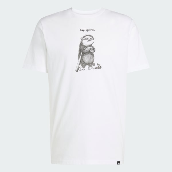 White Yay Sports Character Graphic Tee