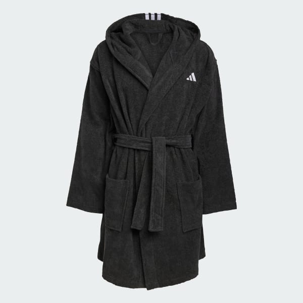 Black Hooded Bathrobe