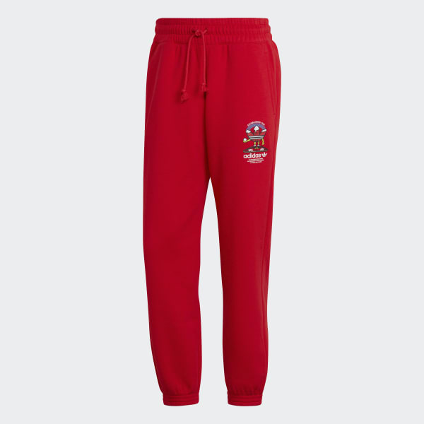 adidas Christmas Sweat Pants Gender Neutral Red adidas New Zealand
