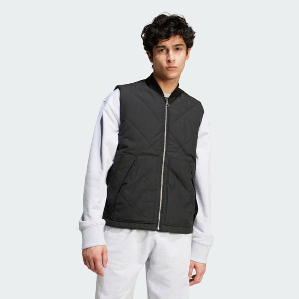 adidas Premium Essentials Nylon Quilted Vest Black Free Shipping with adiClub adidas US