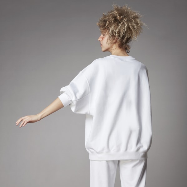 Womens white oversized sweatshirt store