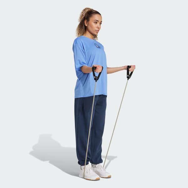 Azul Polo Graphic de entrenamiento de fuerza CLIMACOOL