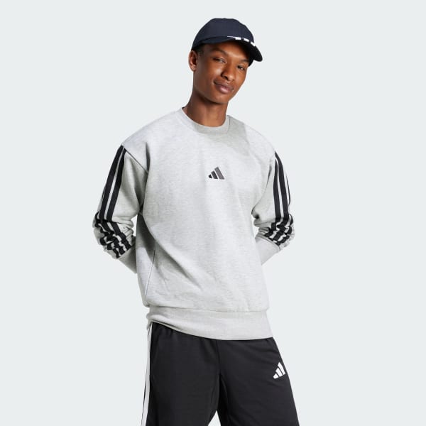 Gris Polerón Essentials Fleece 3 Tiras