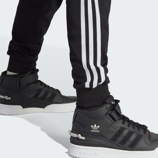 adidas Originals trefoil cuffed track pant in black