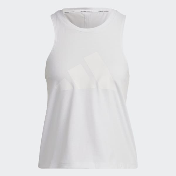 adidas Train Icons 3 Bar Logo Tank Top - White | adidas Canada