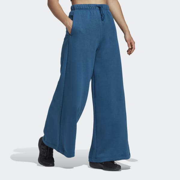 Niebieski Studio Lounge Wide Leg Fleece Pants KO467