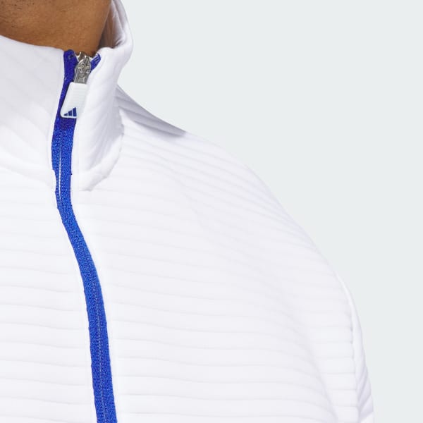 adidas Ultimate365 DWR Textured Quarter-Zip Pullover - White
