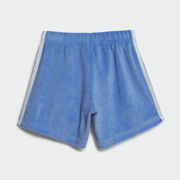 Azul Conjunto Estampado de Polo y Shorts Dino Camuflaje