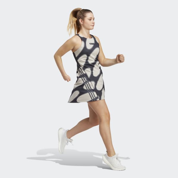 Brun adidas x Marimekko Run Icons 3-Stripes Summer kjole