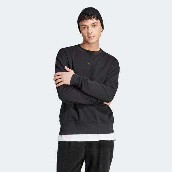 MENS BLACK FRENCH TERRY SWEATSHIRT