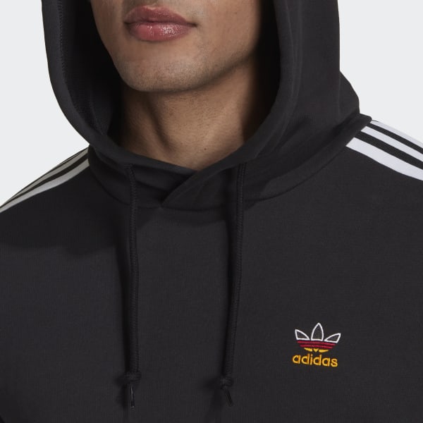 Schwarz 3-Streifen Hoodie E5662
