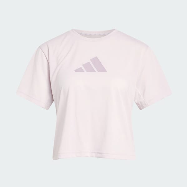 สีม่วง เสื้อยืดเทรนนิง Train Essentials Big Logo Performance