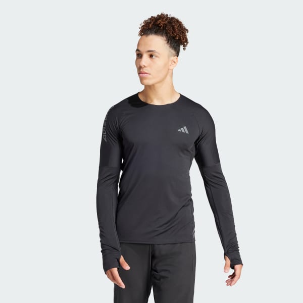 adidas Adizero Running Long Sleeve Tee - Black | Men's Running | adidas US