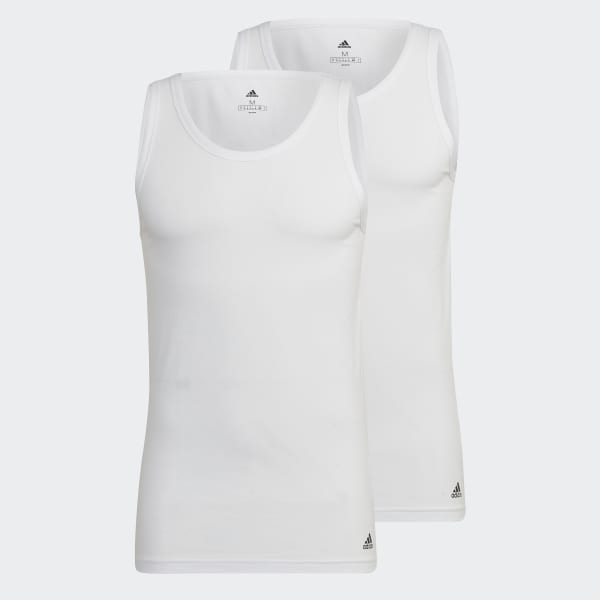 White Active Flex Cotton Tank Top Underwear