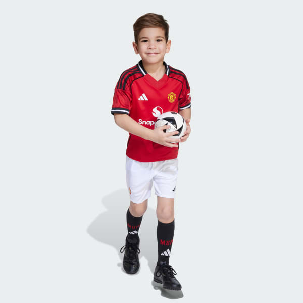 สีแดง ชุดเหย้า Manchester United 25/26 Mini Kit สำหรับเด็ก