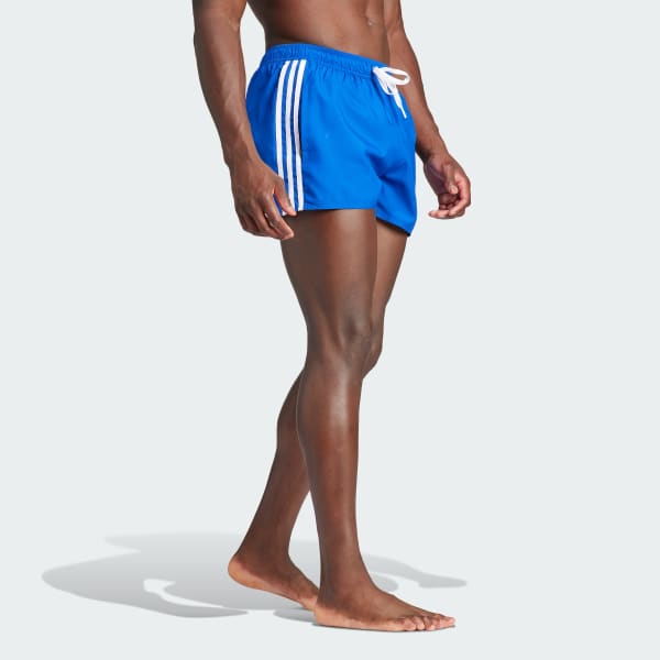 Blue 3-Stripes CLX Very-Short-Length Swim Shorts