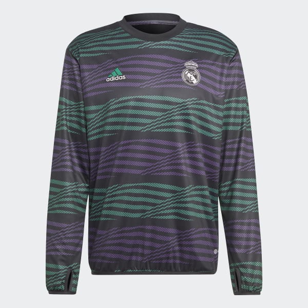 Nero Felpa Pre-Match Warm Real Madrid