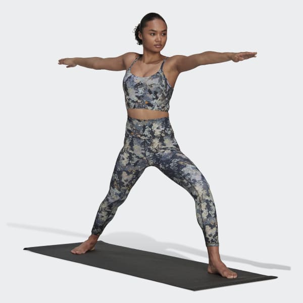 Mau-xanh-da-troi Áo Bra Graphic Dáng Dài Light Support Yoga