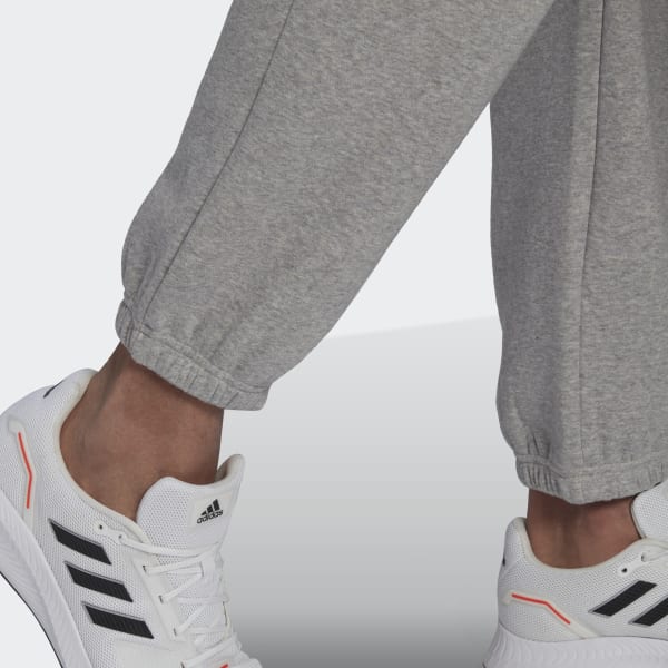 adidas Essentials FeelVivid Cotton fleece Straight Leg Sweat Pants - Grey