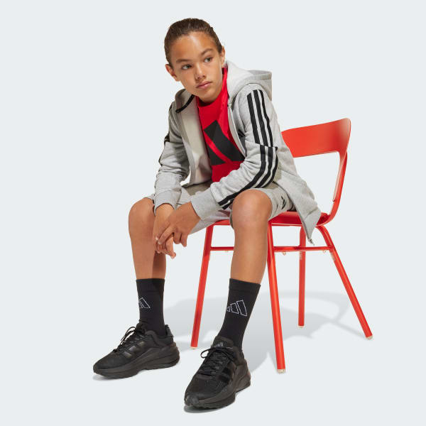 Grey Essentials Full-Zip Hoodie Kids
