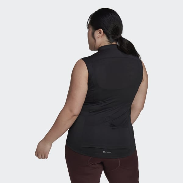 Nero Maglia da ciclismo Sleeveless (Curvy)