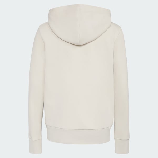 adidas Long Sleeve Essentials Small Logo Pullover Hoodie - Beige