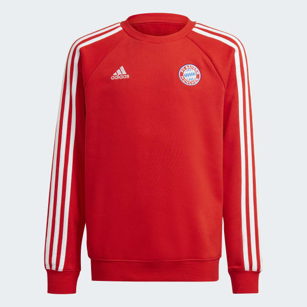 Czerwony FC Bayern Crew Sweatshirt