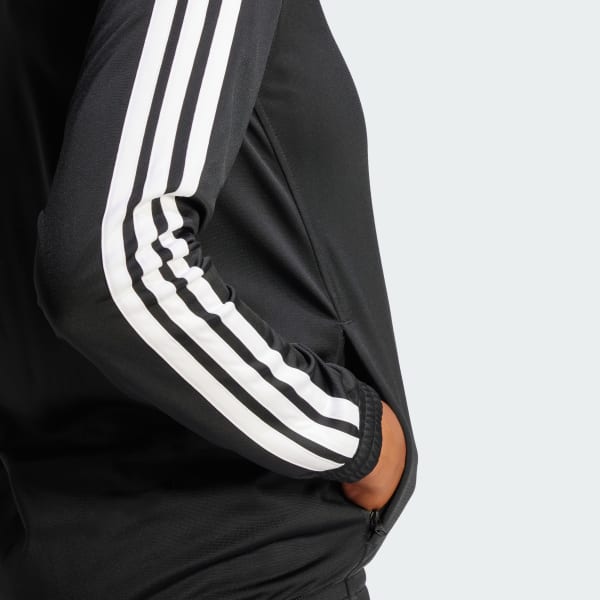 adidas Tricot 3-Stripes Track Jacket - Black | Free Shipping