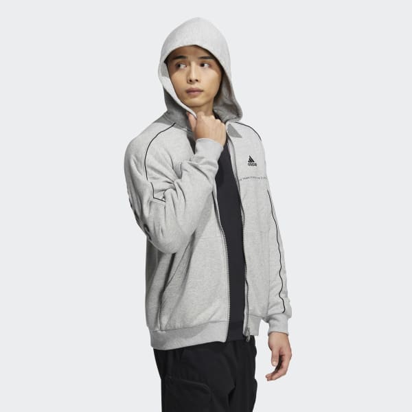 Grey 워딩 루즈 핏 프렌치 테리 풀집 후디 