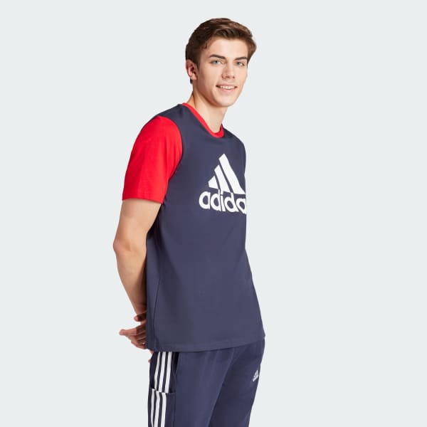 Blau Essentials Single Jersey Big Logo T-Shirt