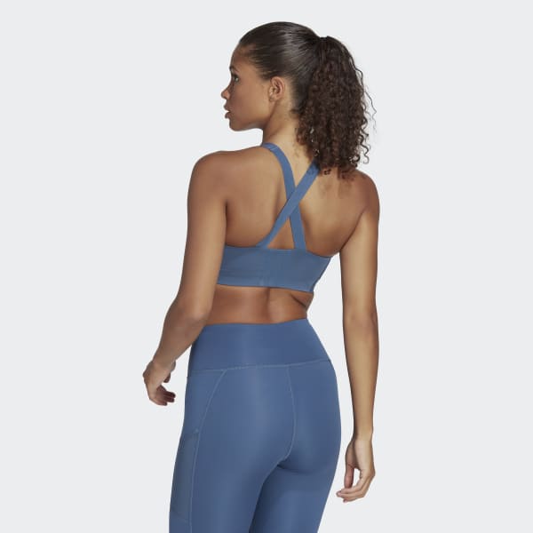 adidas TLRD Impact Luxe Training High-Support Zip Bra - Blue