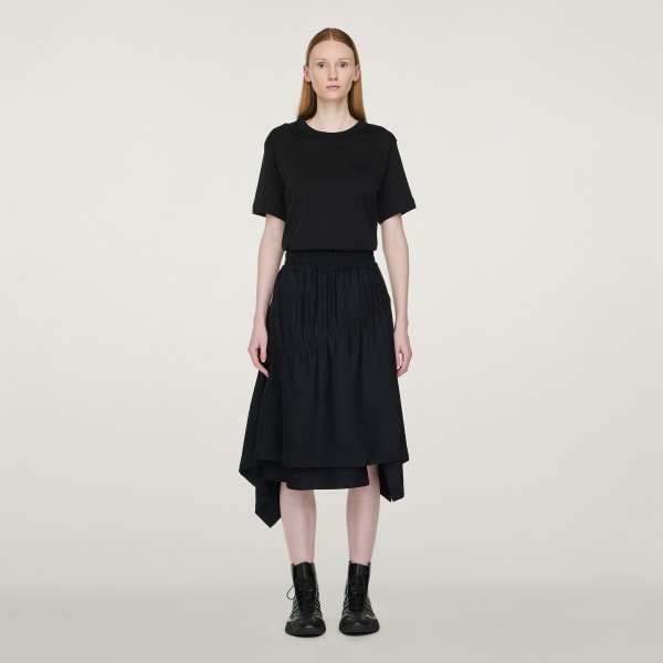 Black Y-3 Rayon Twill Skirt