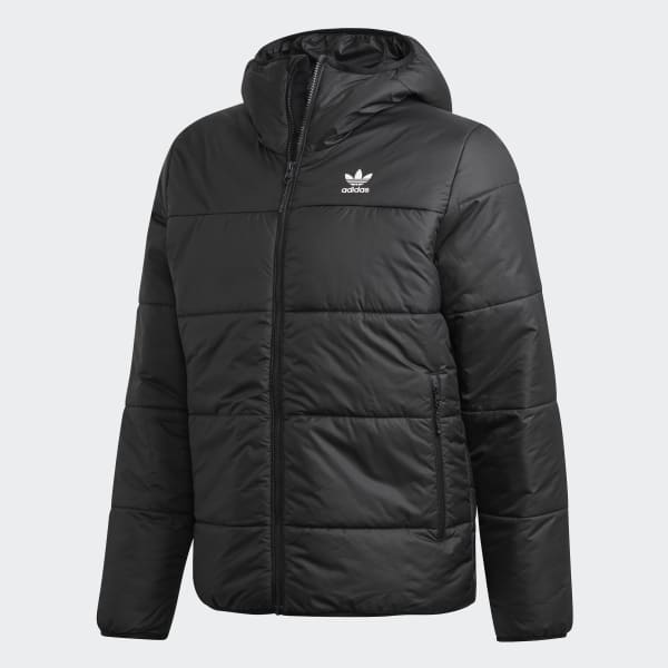 adidas black quilted jacket