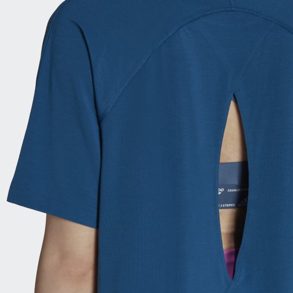 Blau AEROREADY Wrap-Back T-Shirt GR591